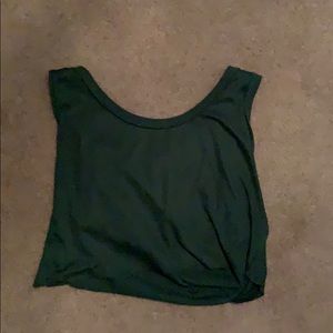green cropped tank